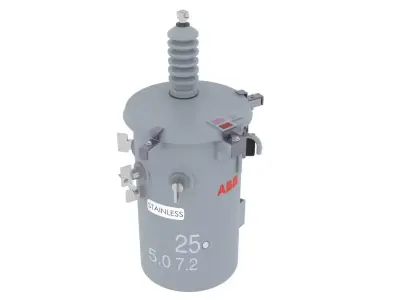 Single Phase Electric Pole Transformer 3D model