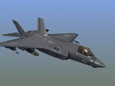 F35C Navy JSF Low-poly 3D model