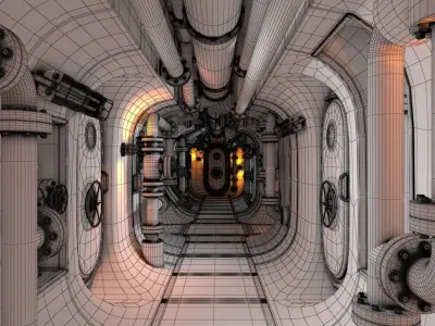 Submarine Corridor 002 3D model