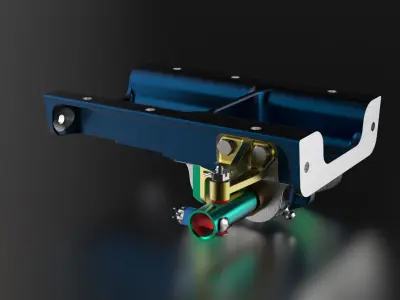 P-51D Mustang Tail Wheel Down Position Lock Support 3D print model