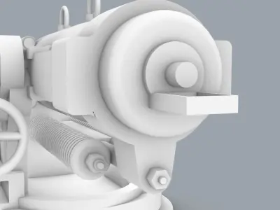 Pattern 1892 152mm Low-poly 3D model