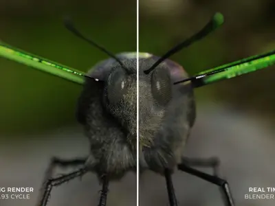 Green Birdwing Butterfly Low-poly 3D model