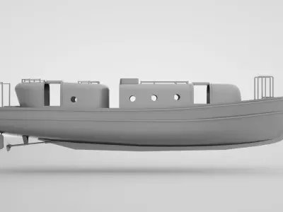 Lifeboat - Type 8 - World War 2 Warship 3D model
