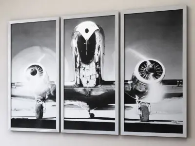 RH AIRPLANE TRIPTYCH 3D model