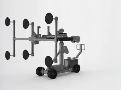 Heavy carriage Low-poly 3D model