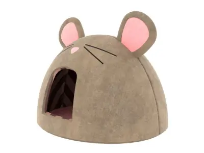 Mouse Meow Hut Cat Hut Cat Tent Brown 3D model