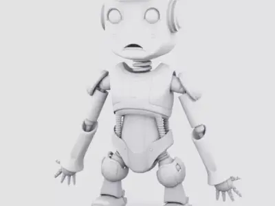 Rigged Robot Low-poly 3D model purchase