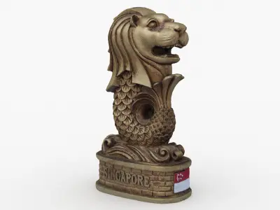 Merlion Figurine 3D model
