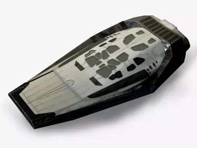 Interstellar Ranger spaceship Low-poly 3D model