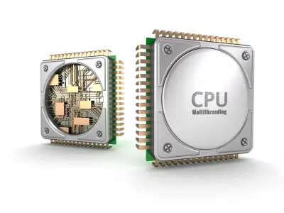 Central computer processors CPU 3D model 3D model
