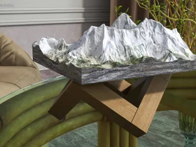 Everest Tabletop Model 3D model purchase