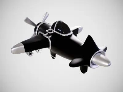 Toon Plane 3D model