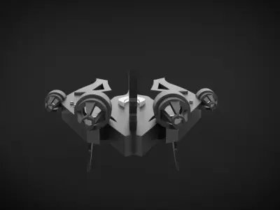 Spaceship Fighter Low-poly 3D model