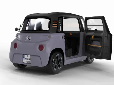 Citroen Ami 2020 3d model HQ interior 3D model