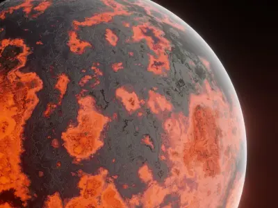 Planet Space Ready to game Low-poly 3D model 13