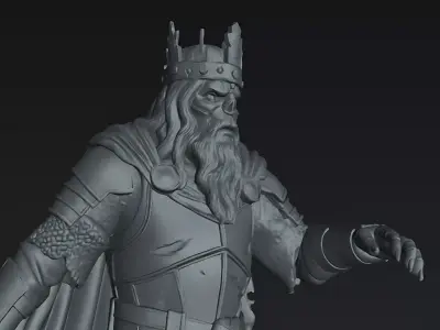 Phantom King Wraith Dark Fantasy Resin Miniature STL 3D print model