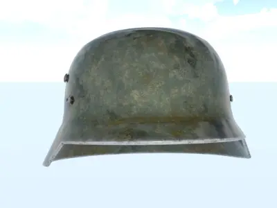 soldier helmet horn spike Low-poly 3D model