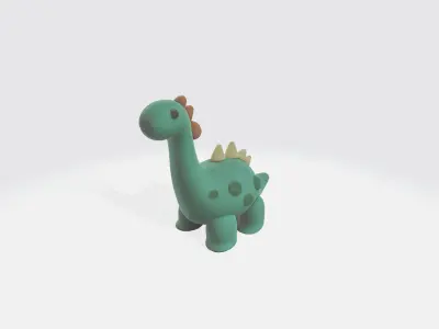 Dino cartoon model Low-poly 3D model
