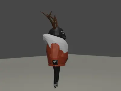 Deer low Free low-poly 3D model