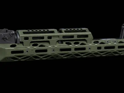 CRC 1U004B KPYK AK Extended Handguard Low-poly 3D model