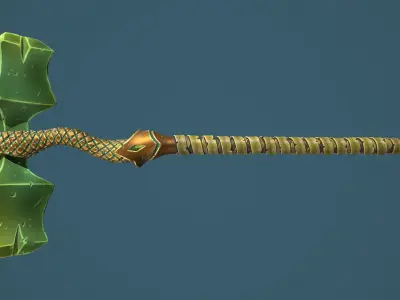Snake hammer Low-poly 3D model