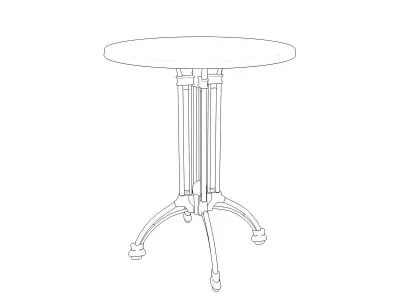 Outdoor table leg LG - 811 B Free low-poly 3D model