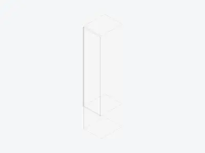 Locker - Laminate - High Base - Tall - 1 Door Low-poly 3D model