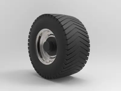 Rear wheel from Pulling tractor 3D model