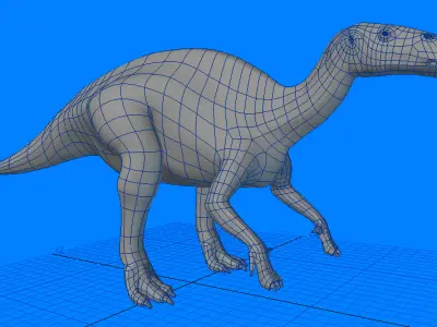 Iguanodon dinosaur 3D model