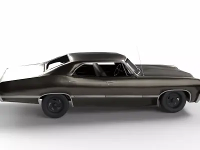 Retro Car Low-poly 3D model purchase