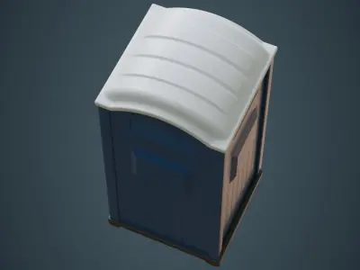 Portable Toilet 3A Low-poly 3D model