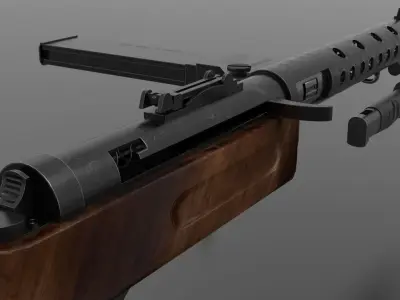 MP 28 ww2 weapon Fps-Tps Low-poly 3D model