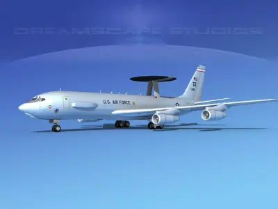 Boeing E-3C Sentry ZZ USAF 3D model