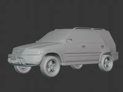 Hond Cr v CRV RD1 SUV 4x4 OFFROAD Car with basic interior Free 3D model