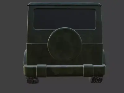 Jeep and tyres are seperated 3D model