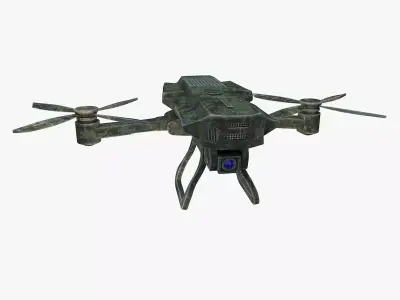 Detailed military drone reconnaissance with pbr materials Low-poly 3D model