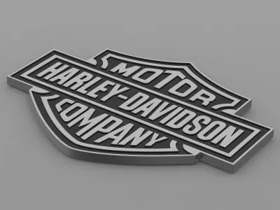harley davidson logo 3D model