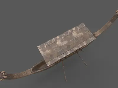 Pharos Ancient Royal boat 3D model