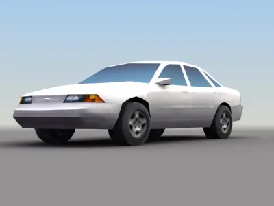 Generic Secan Car Low-poly 3D model