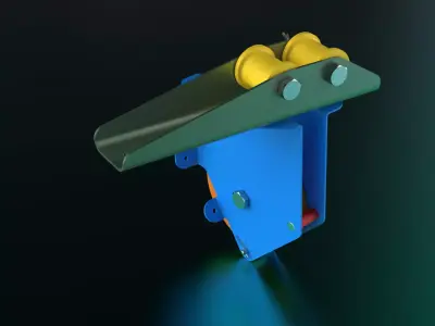 P-51D Mustang Bracket Assembly Rudder Trim Pulley Sta 311 3D print model