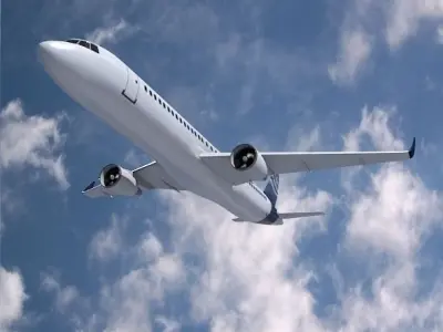 Airbus A320-100 commercial jetliner Low-poly 3D model