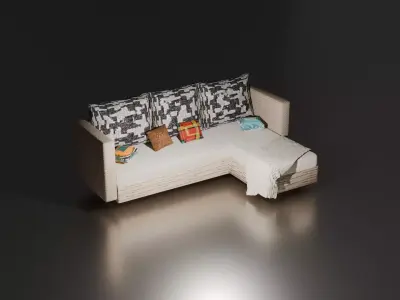 Elegant Couch Free 3D model