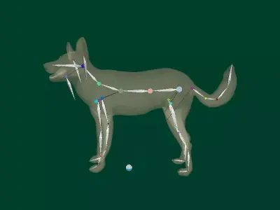 African wild dog Free 3D model