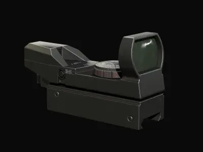 Red dot Reflex Low-poly 3D model