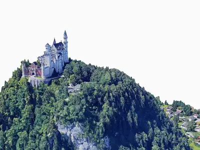 Neuschwanstein Castle Low-poly 3D model