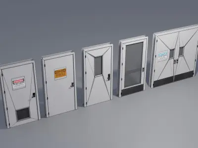 Industrial Doorways 4K and 2K 3D model
