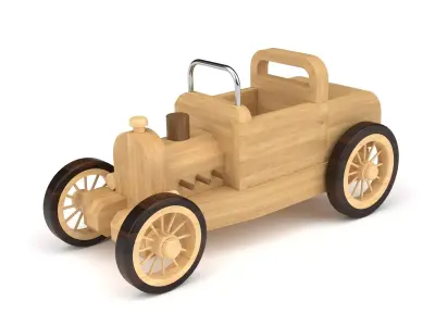 Wooden toy car 45 3D model