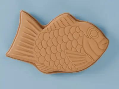 Taiyaki Low-poly 3D model
