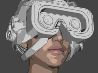 MG3-092023 Cyberpunk Headset 3D print model