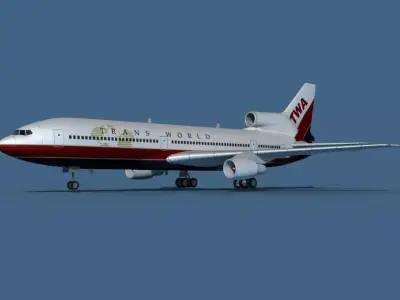 Lockheed L-1011-50 Trans World 3 3D model
